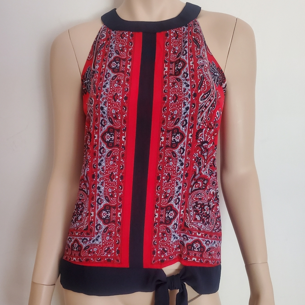 New York & Co Tie Waist Halter Top